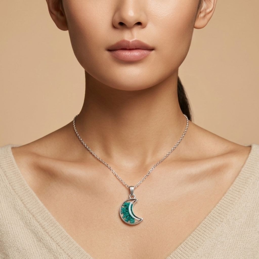 Emerald Moon Bloom Locket - Image 2