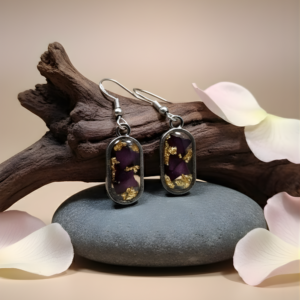 Twilight Gold Resin Earrings