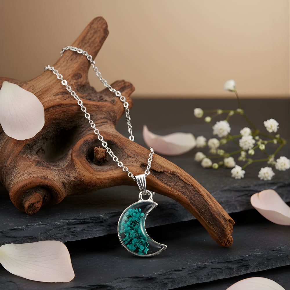 Emerald Moon Bloom Locket