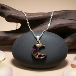 Golden Twilight Moon Pendant